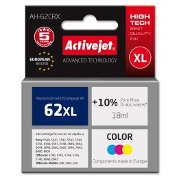 Activejet AH-62CRX inchiostro (sostitutivo per HP 62XL C2P07AE, Premium, 18 ml, a colori)