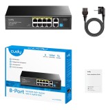 Cudy FS1010PG Switch di rete non gestito Fast Ethernet (10/100) Power over Ethernet (PoE) nero