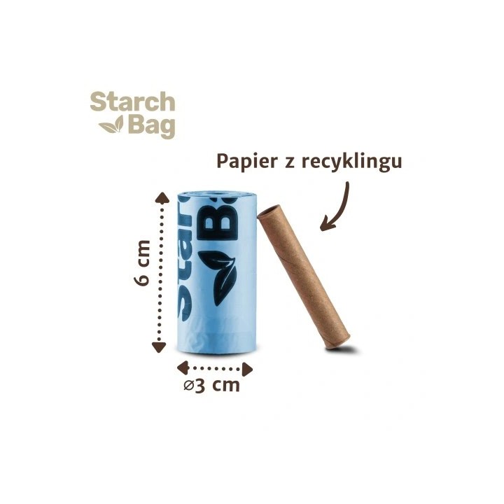 STARCHBAG BIO sacchetti compostabili per rifiuti nero – 8x15 pz