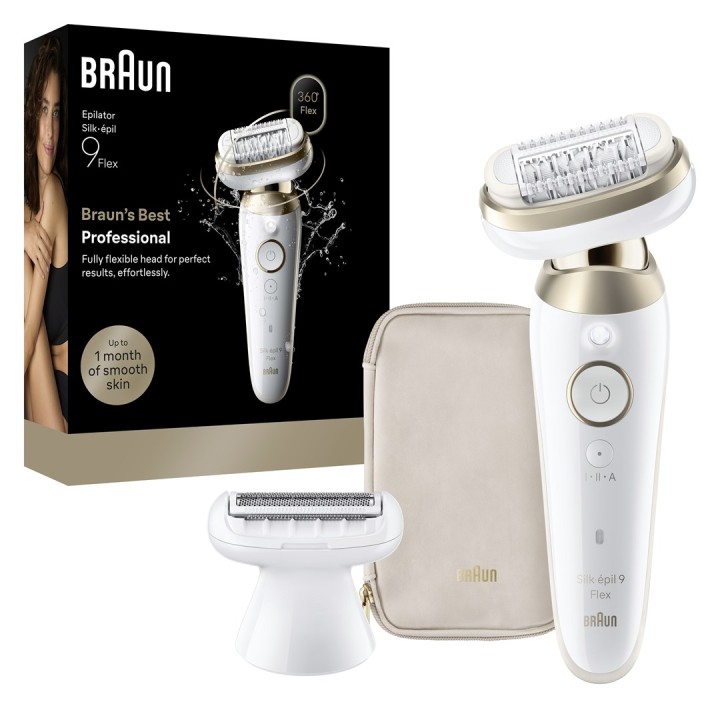 Braun Silk-épil 9 Silk·épil 9 Flex 9-030 3D 40 pinzette Oro bianco