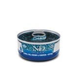 FARMINA N&D Ocean Kitten Tonno Merluzzo Gamberetto & Zucca – cibo umido per gattini – 70g