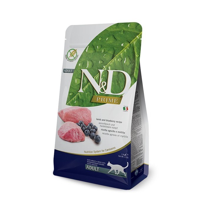 FARMINA N&D Prime Agnello & Mirtillo - cibo secco per gatti - 1.5kg
