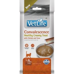 FARMINA Vet Life Cat Convalescence Creamy treat con Pollo & Tonno box – snack per gatti – 4x15g