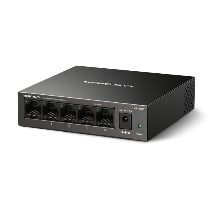 Mercusys MS105GS - Switch desktop 5 porte Gigabit nero