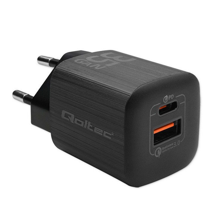 Qoltec 50764 caricatore dispositivi mobili laptop console portatile da gioco power bank smartphone smartwatch tablet nero AC ric