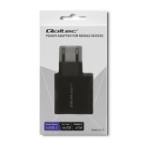 Qoltec 51717 caricabatterie | 45W | 5-20V | 2.25-3A | USB tipo C PD | USB | nero