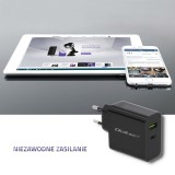 Qoltec 51717 caricabatterie | 45W | 5-20V | 2.25-3A | USB tipo C PD | USB | nero