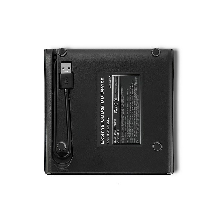 Qoltec 51857 masterizzatore esterno DVD-RW |USB 3:0|Black