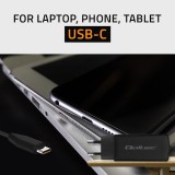 Qoltec 52419 65W GaN caricabatterie super veloce| 5-20V | 3-3.25A | USB-C 3.1