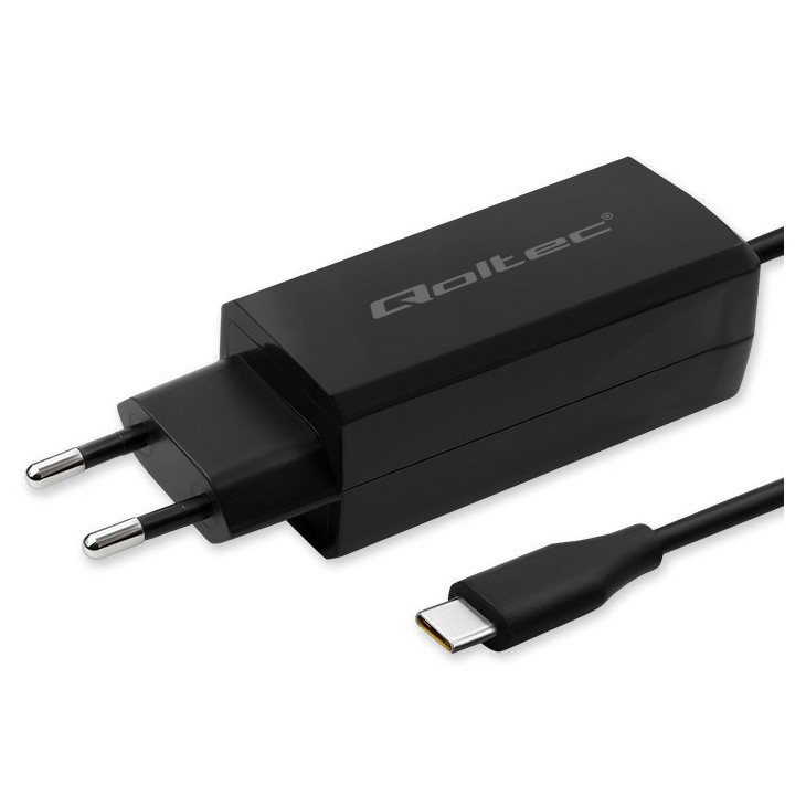 Qoltec 52420 90W GaN caricabatterie super veloce| 5-20V | 3-4.5A | USB-C 3.1