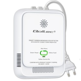 Qoltec 52576 sensore di monossido di carbonio | rilevatore CO | allarme 85dB | LED