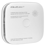 Qoltec 52579 rilevatore di fumo wireless con batteria | Tuya | Wi-Fi | durata sensore 10 anni | allarme 85dB | LED