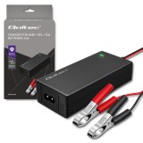 Qoltec 52665 caricabatterie automatico per batterie AGM GEL STD | caricabatterie 24V | cavo 2A | 48W | LED | 1.8m