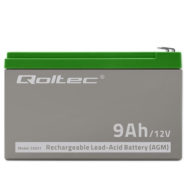 Qoltec 53031 AGM batteria | 12V | 9Ah