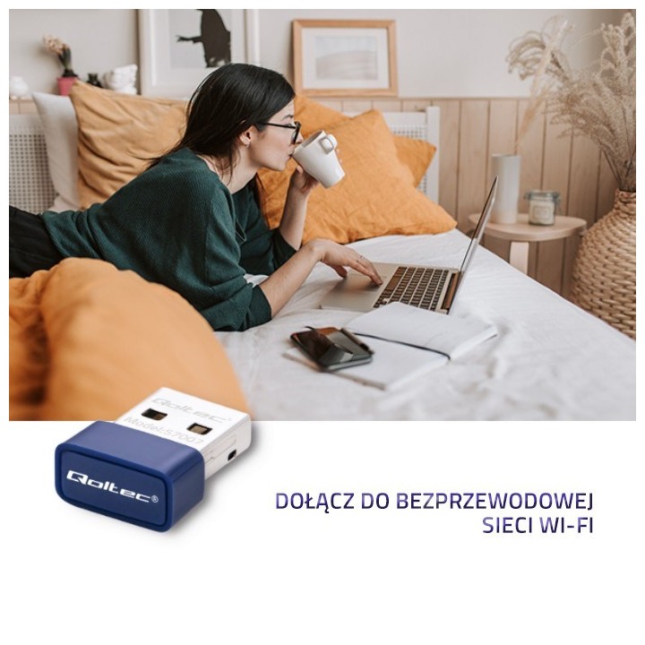 Qoltec 57007 adattatore mini wireless Bluetooth USB WiFi