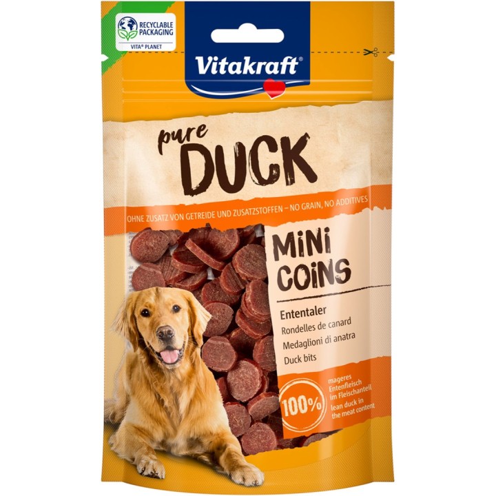 VITAKRAFT Anatra Mini Coins - snack per cani - 80g