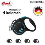 Flexi Guinzaglio automatico Design nero S 5 m blu