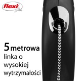 Flexi Guinzaglio retrattile per cani New CLASSIC 5 m nero