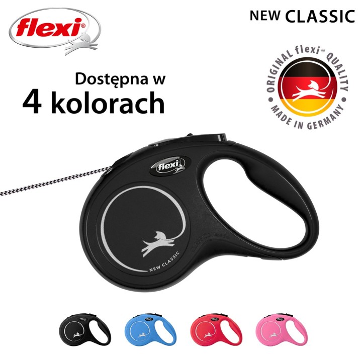 Flexi Guinzaglio retrattile per cani New CLASSIC 5 m nero