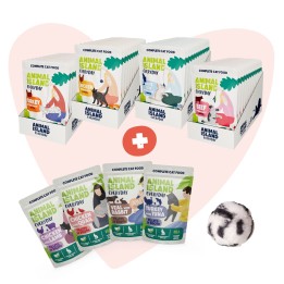 ANIMAL ISLAND Love Box Filetti in Brodo Scatola + Giocattolo - cibo umido gatti - 48x85g