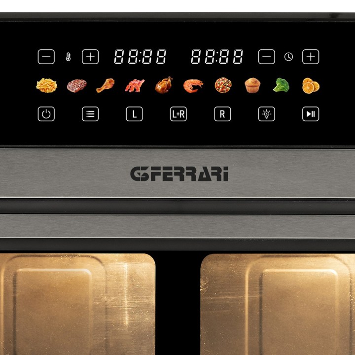 G3 Ferrari G10223 friggitrice Doppia 12 L Autonoma 2200 W Friggitrice ad aria calda Nero Acciaio inossidabile