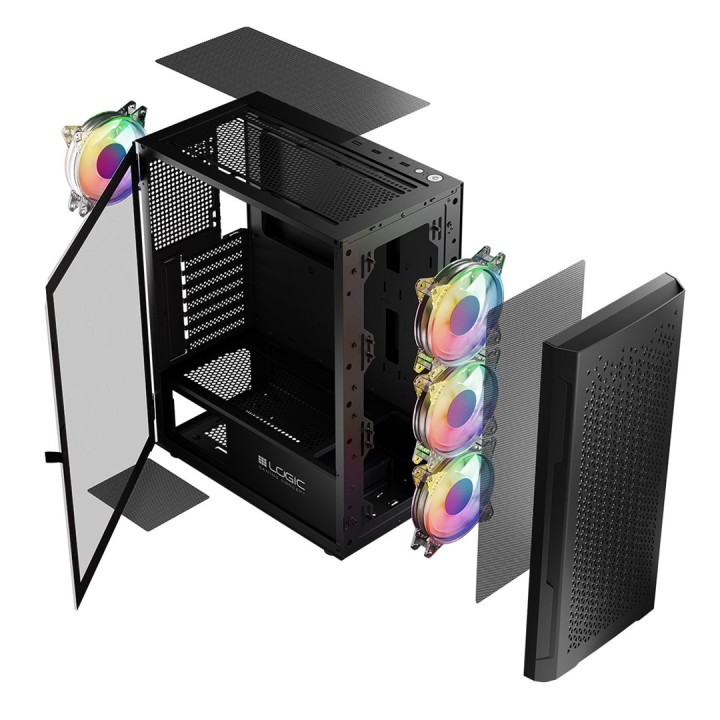 Logic ARAMIS ARGB MINIDI USB 3.0 Case nero