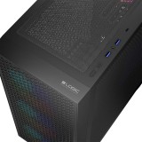 Logic DART PRO ARGB MIDI USB-C PC Case nero