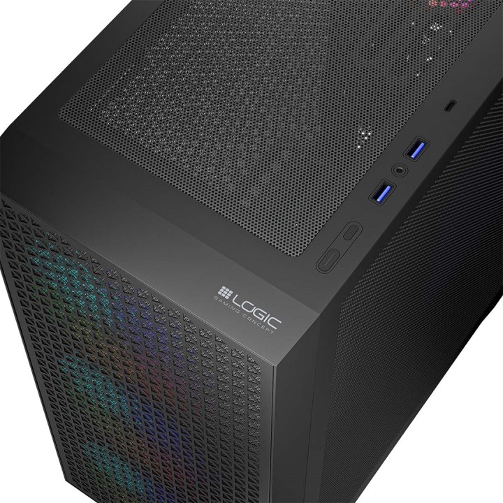 Logic DART PRO ARGB MIDI USB-C PC Case nero