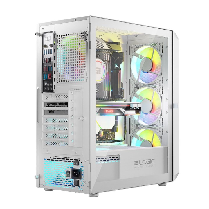 Logic PORTOS ARGB MINIDI USB 3.0 Case bianco