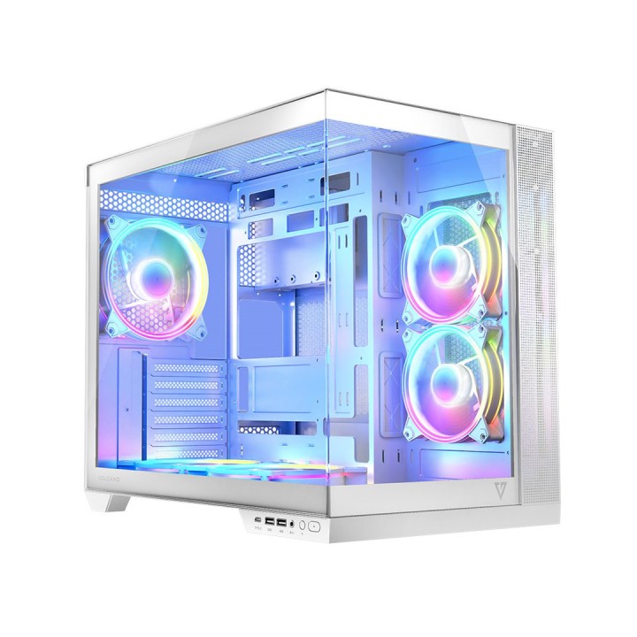 MODECOM Case VOLCANO PANORAMA ARGB 5F MIDI bianco