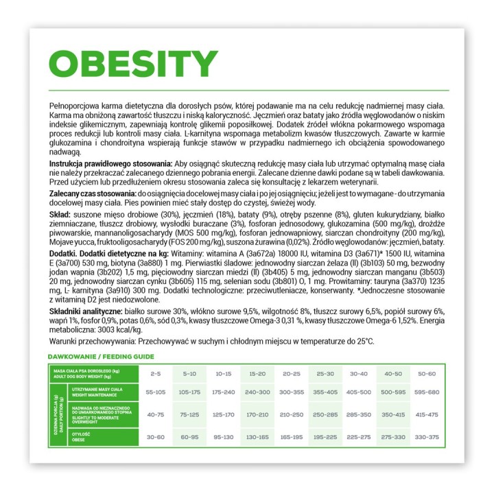 VETEXPERT Veterinary Diet Obesity Dog - cibo secco per cani - 2 kg