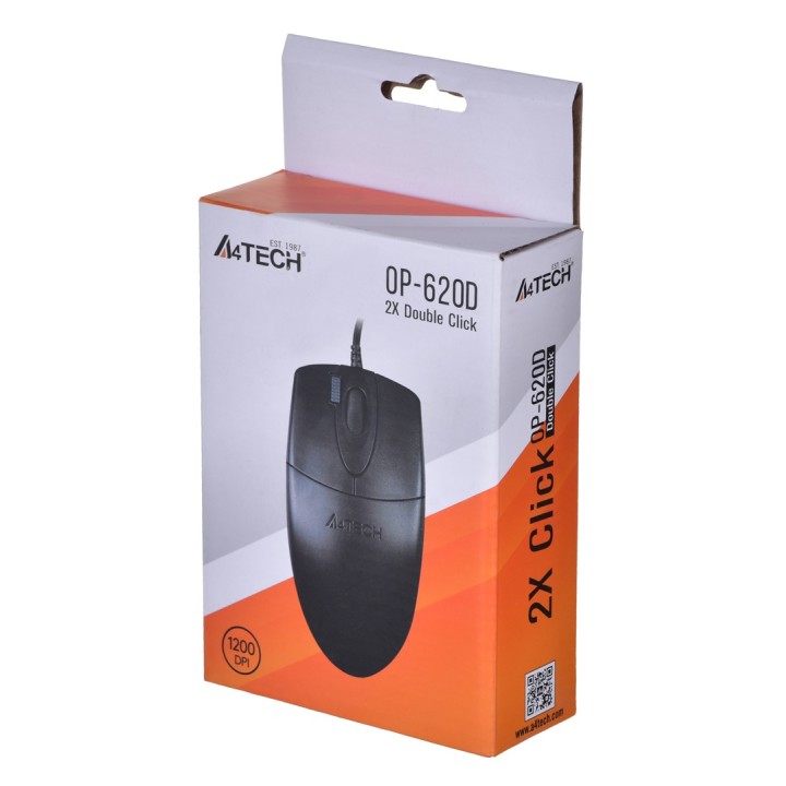 A4Tech OP-620D mouse ambidestro USB Type-A ottico 800 DPI