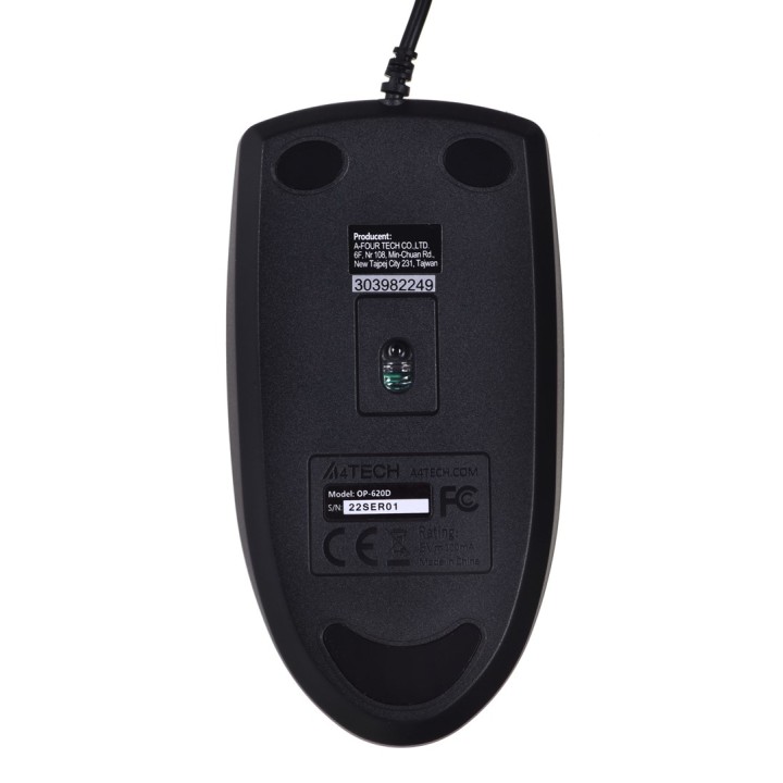 A4Tech OP-620D mouse ambidestro USB Type-A ottico 800 DPI
