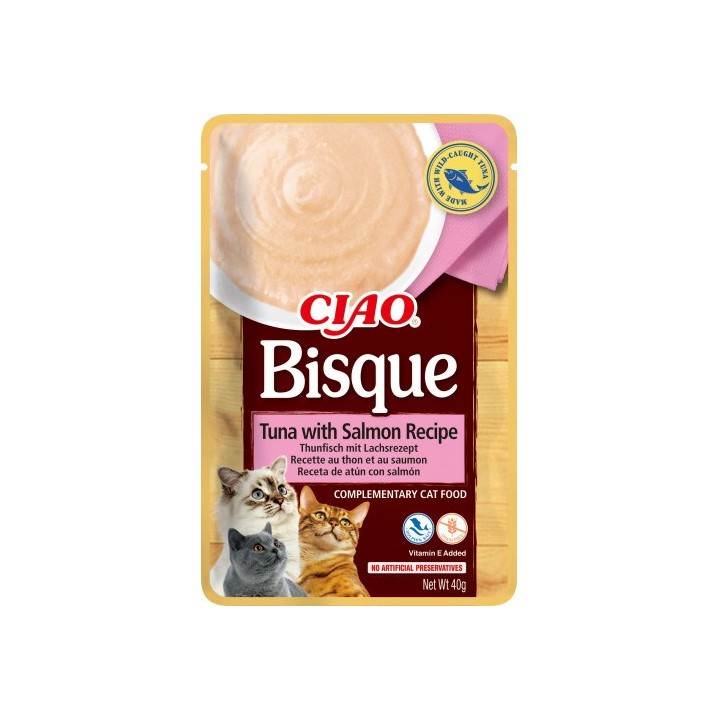 INABA Ciao Bisque tonno con salmone - snack per gatti - 40g