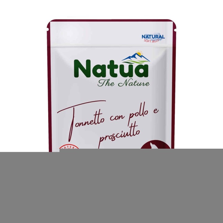 NATUA tonno e pollo con prosciutto - cibo umido per gatti - 70g
