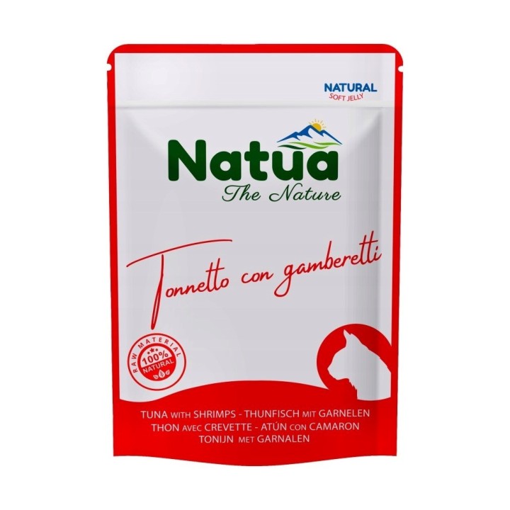 NATUA Tonno con gamberetti - cibo umido per gatti - 70g