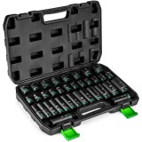 Set di bussole ad impatto lunghe 35 pezzi 1/2 esagonali WUBER