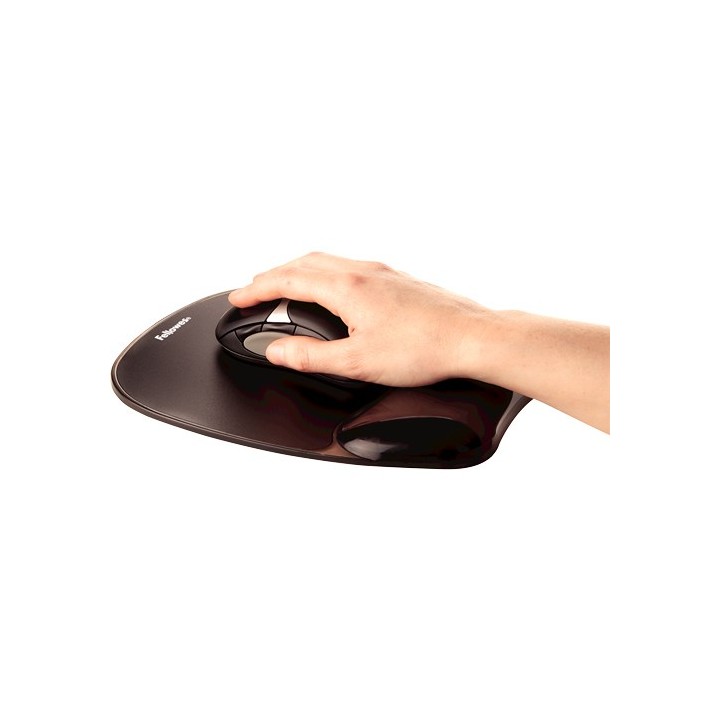 Fellowes CRYSTAL mouse e supporto polso gel nero