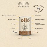 OLLO Pure Cervo – cibo umido per cani – 850 g