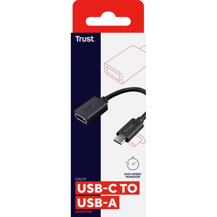 Cavo adattatore Trust Calyx - USB-C a USB-A (nero)