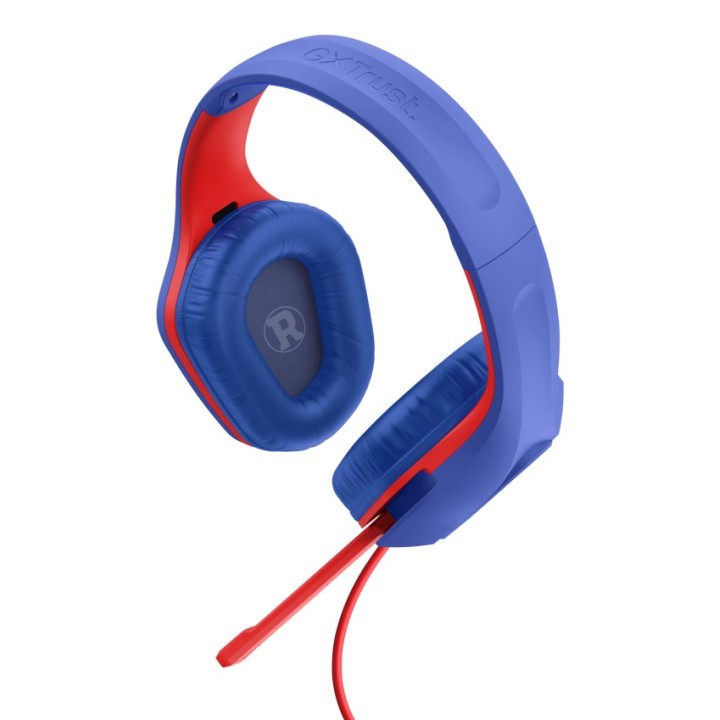Trust GXT 415SM Zirox Cuffia Cablata Padiglione Gaming Blu Rosso