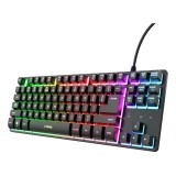 Trust GXT 833 Thado TKL tastiera gaming USB QWERTY US inglese nero