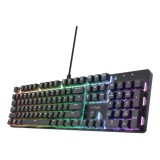 Trust GXT 871 Zora QWERTY US Inglese - tastiera gaming USB (nera)