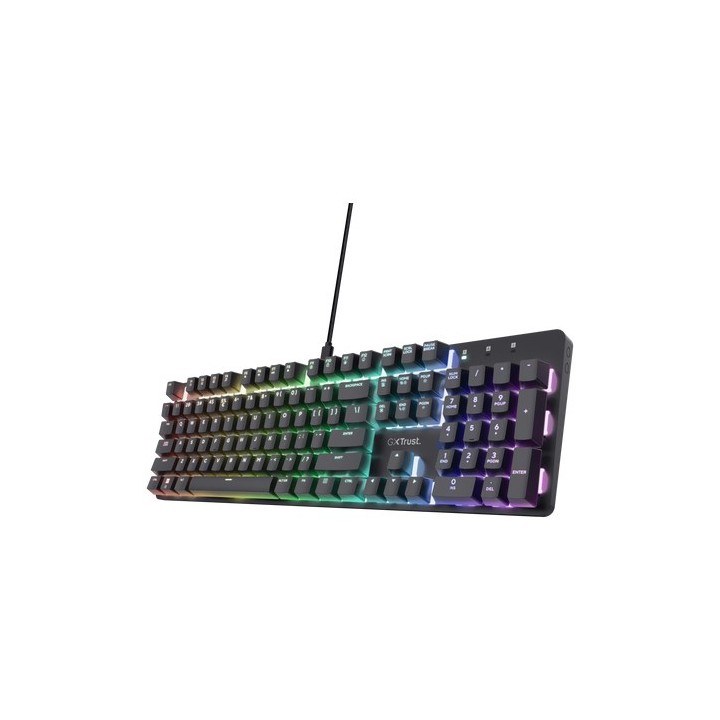 Trust GXT 871 Zora QWERTY US Inglese - tastiera gaming USB (nera)