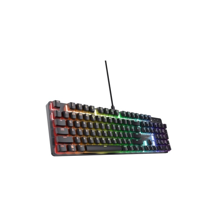 Trust GXT 871 Zora QWERTY US Inglese - tastiera gaming USB (nera)