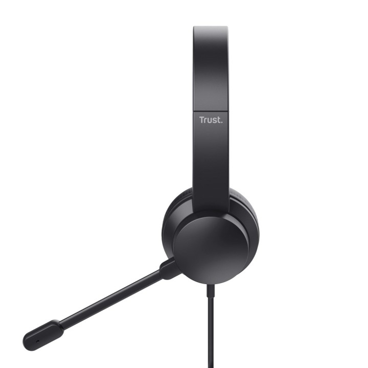 Trust HS-201 Cuffia Cablata Padiglione Ufficio/Call center USB Type-A Nero