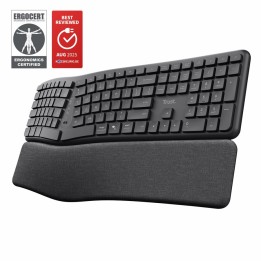 Trust Keyra Tastiera wireless ergonomica multidispositivo