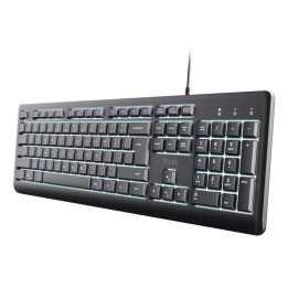 Trust Primo Beleuchtete tastiera Casa/Ufficio USB QWERTY US Inglese Nero