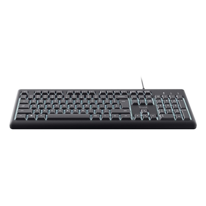 Trust Primo Beleuchtete tastiera Casa/Ufficio USB QWERTY US Inglese Nero