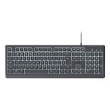 Trust Primo Beleuchtete tastiera Casa/Ufficio USB QWERTY US Inglese Nero
